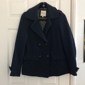 Navy blue pea coat